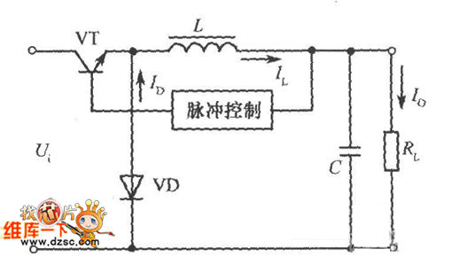 降壓式斬波型開關穩(wěn)壓電源電路圖
