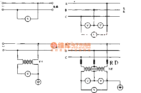 交流與直流兩用電壓表的接線方法電路