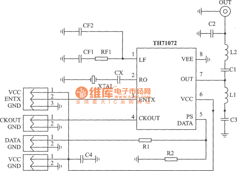 ASK/FM 433/315MHz發(fā)射器電路圖