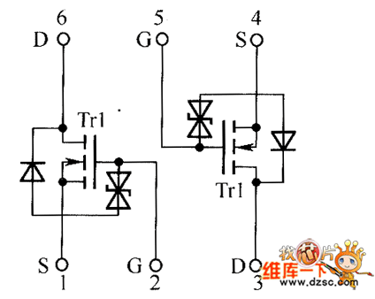 場效應(yīng)晶體管US6K1、US6K2內(nèi)部電路圖